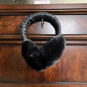 Emi Jay Black Faux Fur Earmuffs